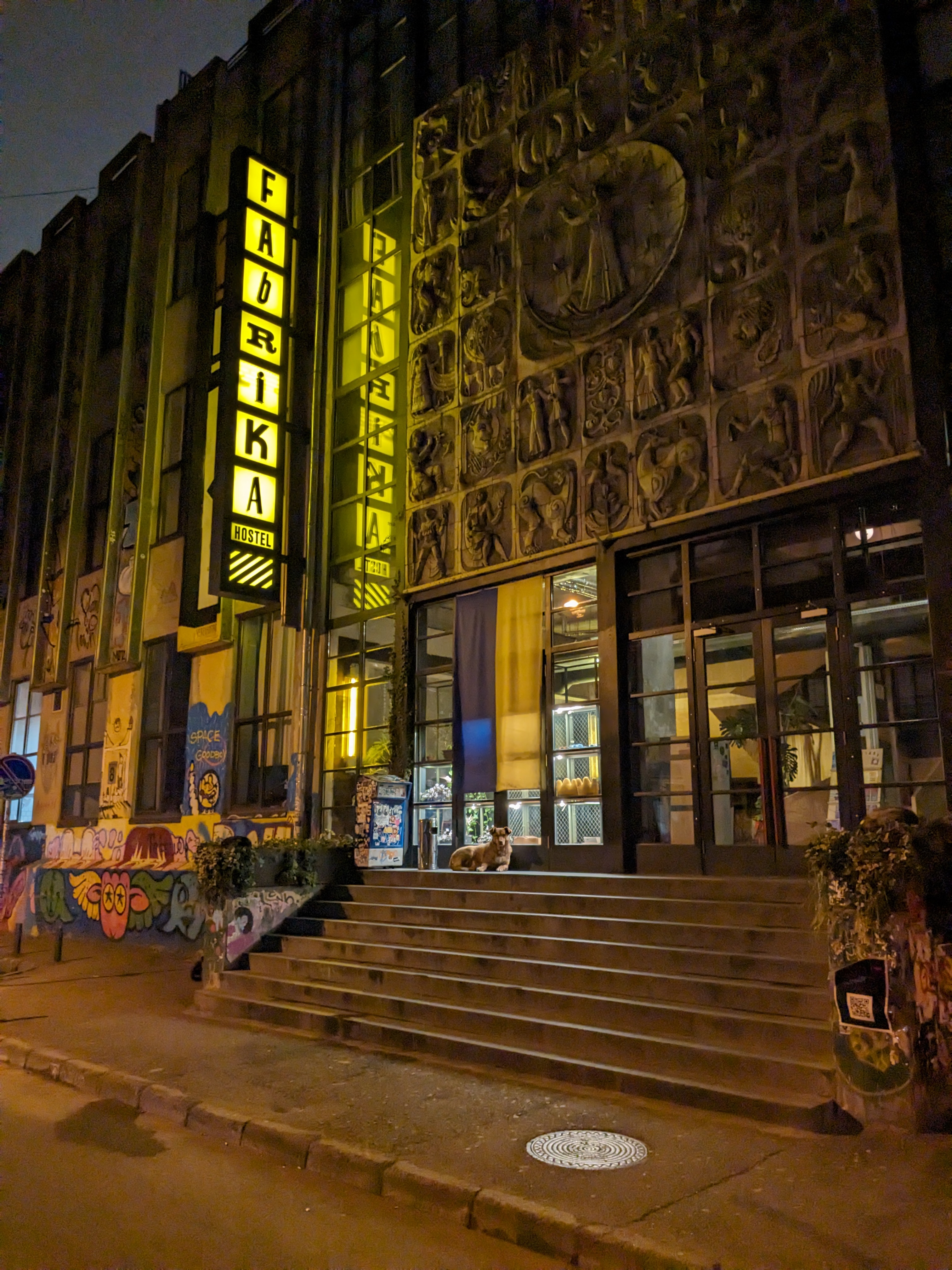front of hotel fabrika